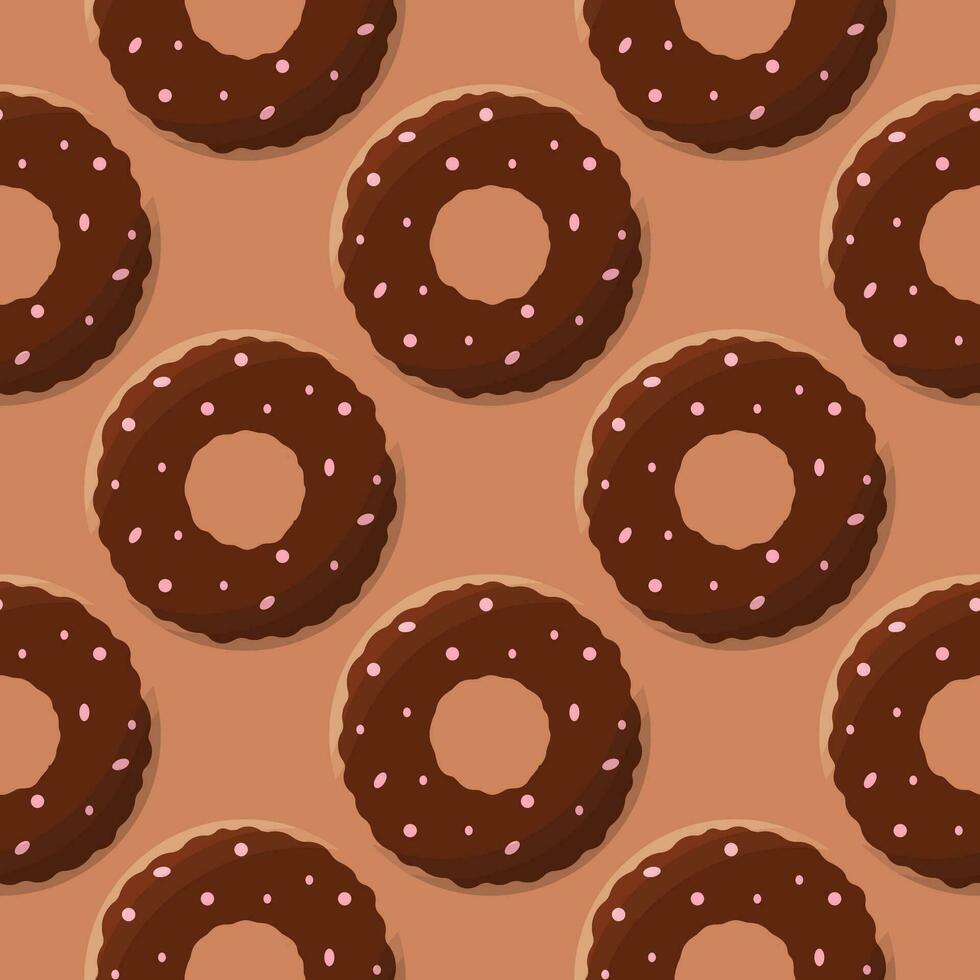 donut color day chocolate cream food pattern vector