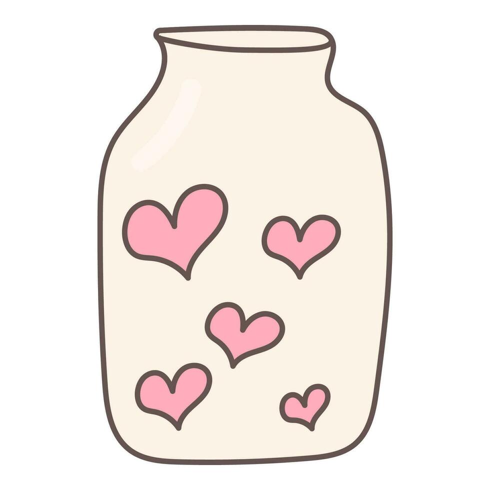 botella corazón lámpara amor san valentin día icono vector