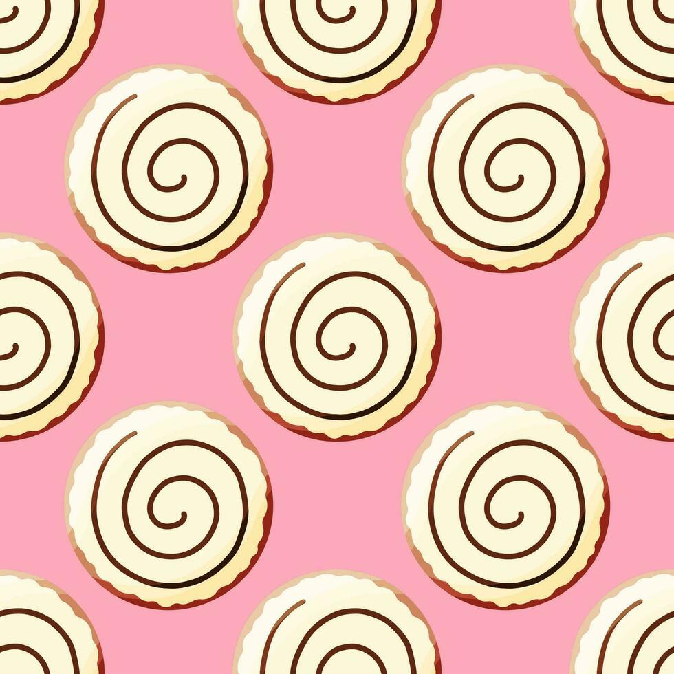 donut color day chocolate cream food pattern vector
