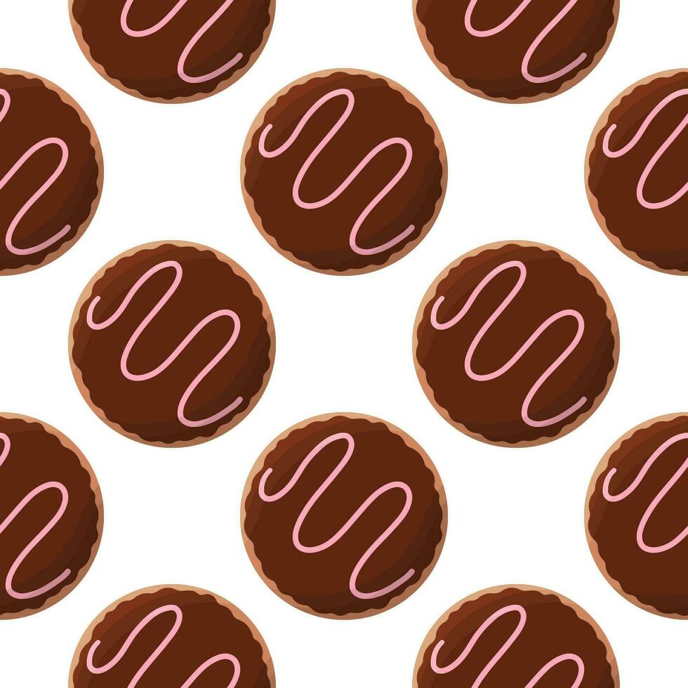donut color day chocolate cream food pattern vector