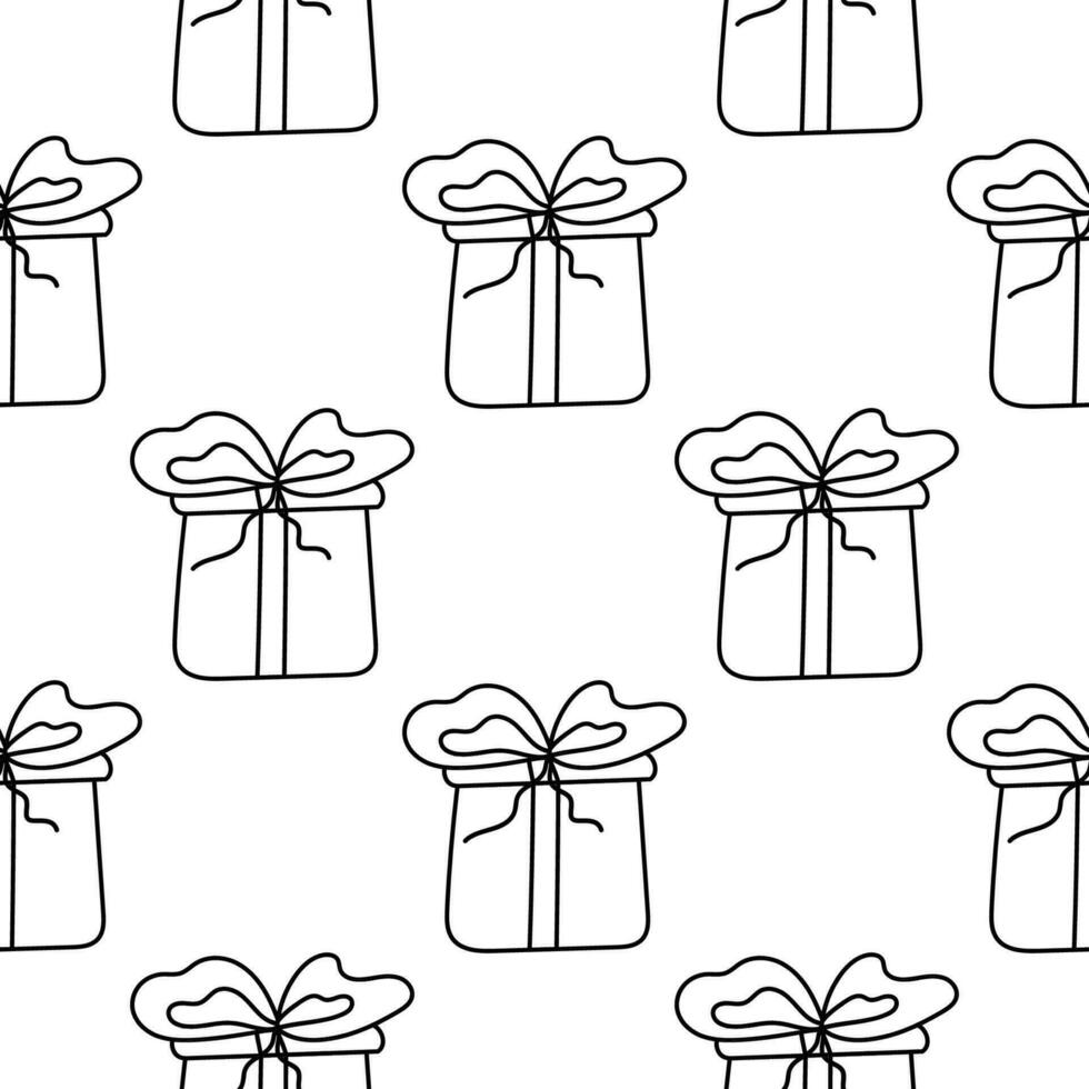 gifts holiday vector bright color surprise line