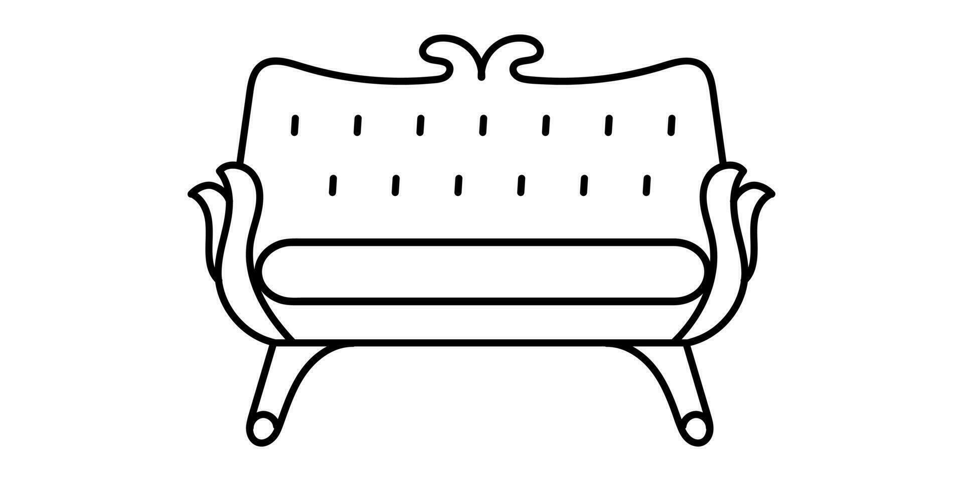 Sofa line Icons. Furniture design. Collection of sofa illustration. Modern furniture set isolated on white background. vector