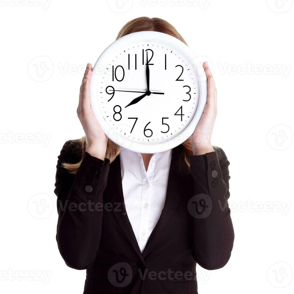 Punctual worker concept photo