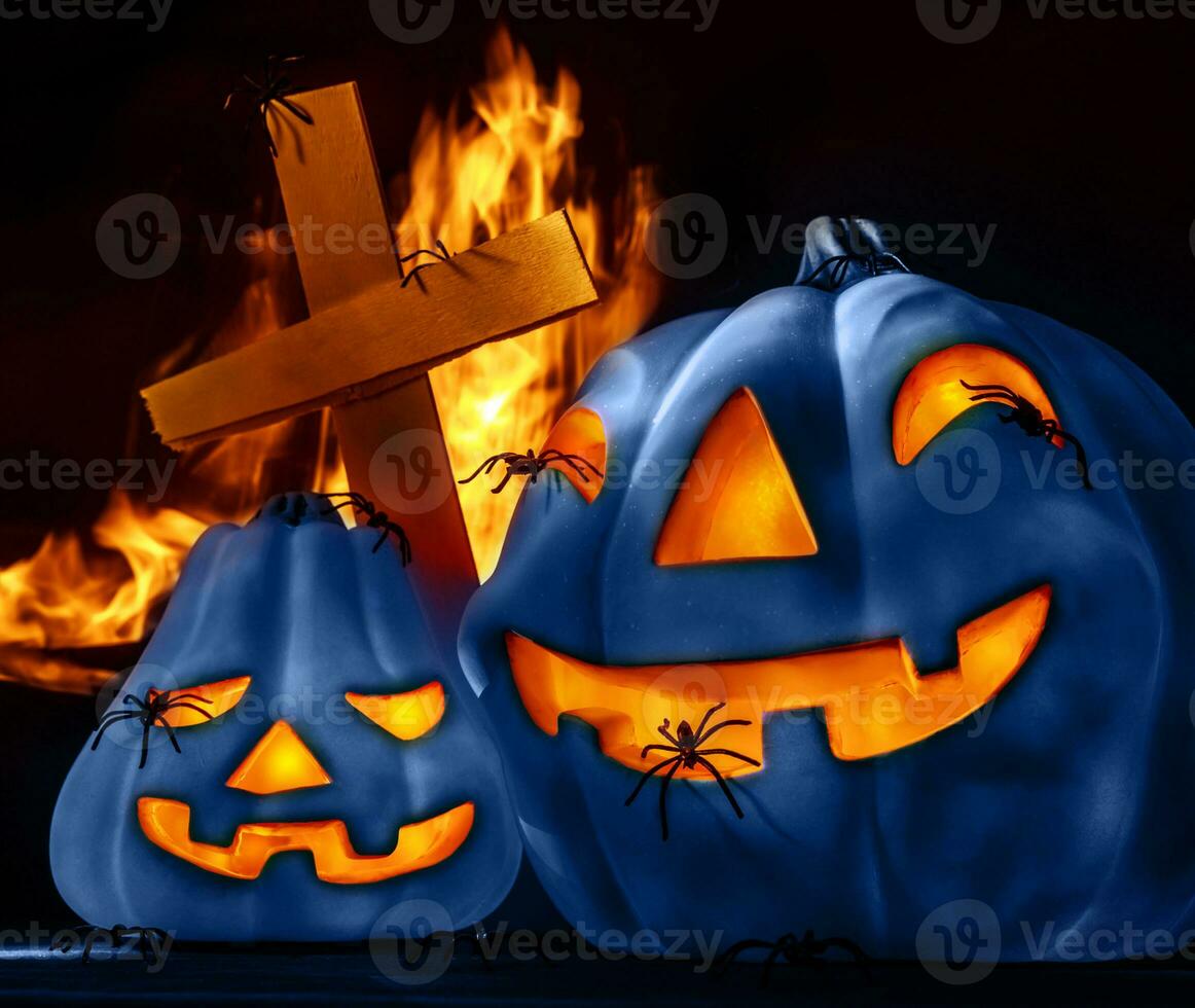 Traditional Halloween decorations photo