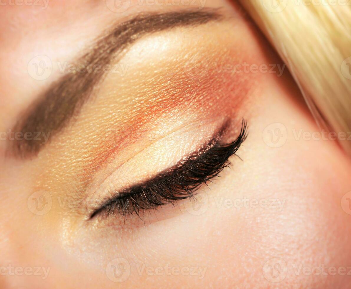 Beautiful autumnal makeup photo