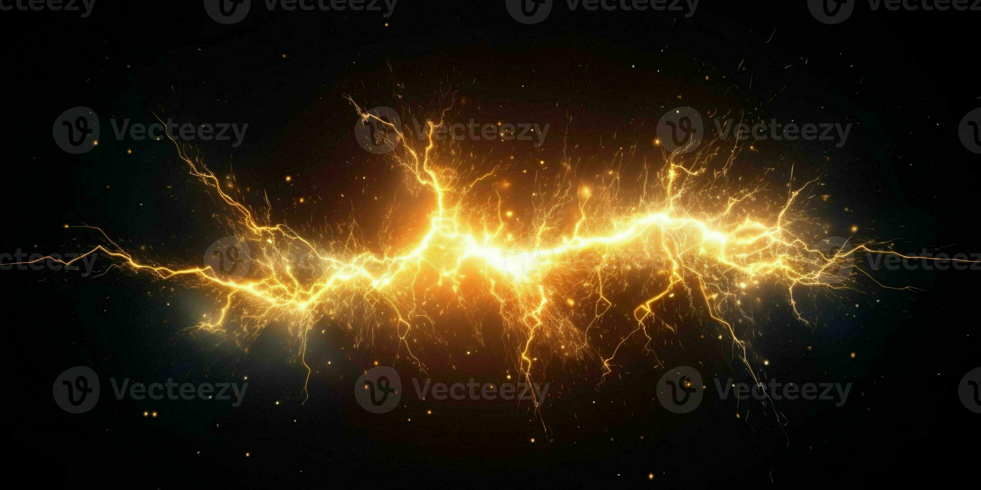 AI generated Energy Lightning. Thunderbolt Background. Generative AI photo