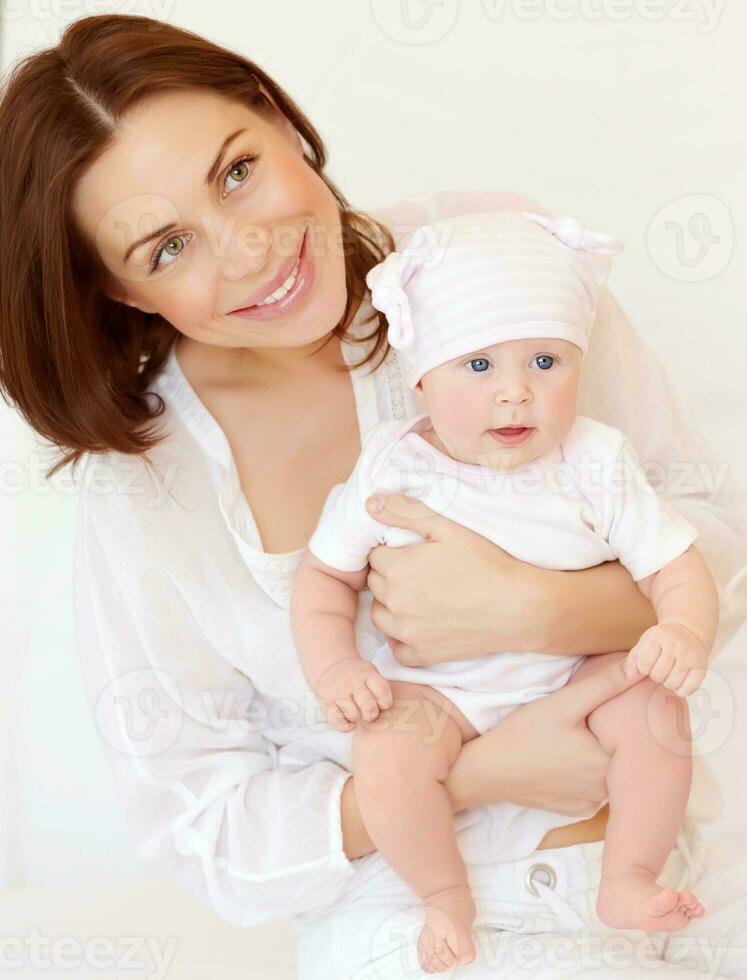 Cute mother with baby photo