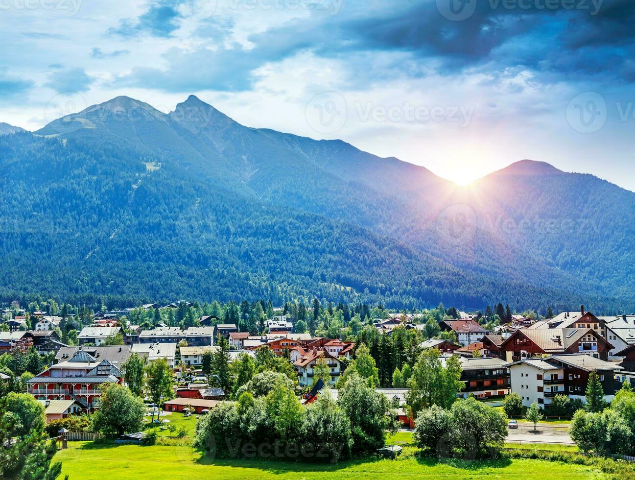Beautiful mountainous village photo