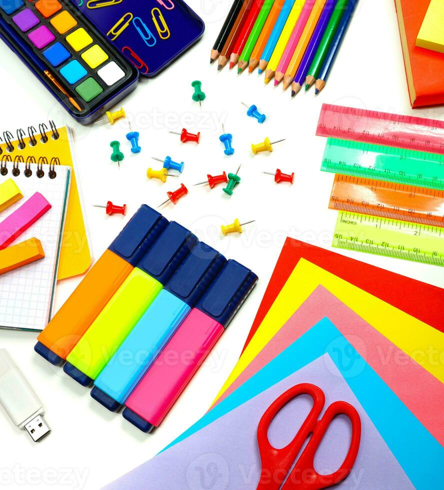 School supplies background photo