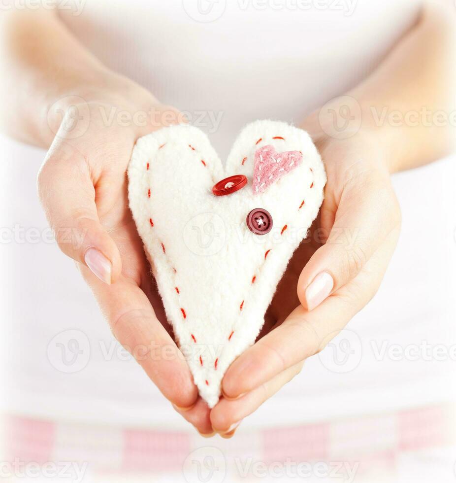 Soft toy heart-shaped photo