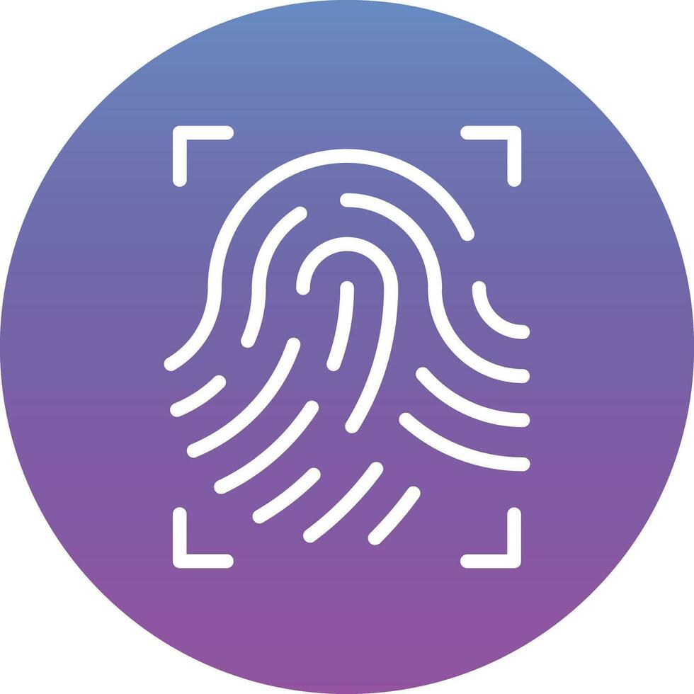 Fingerprint Scan Vector Icon