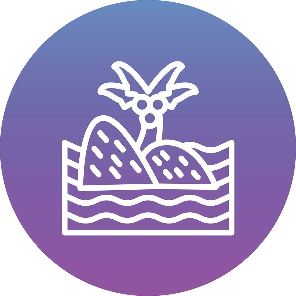 isla paisaje vector icono