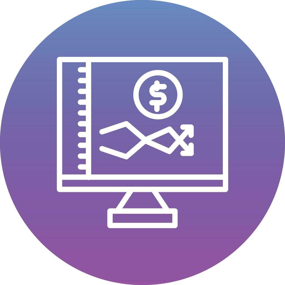 Online Stock Market Vector Icon