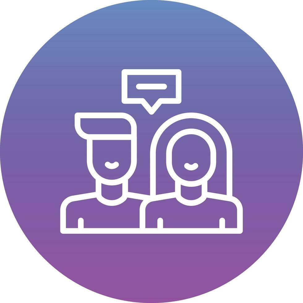 Couple Counseling Vector Icon