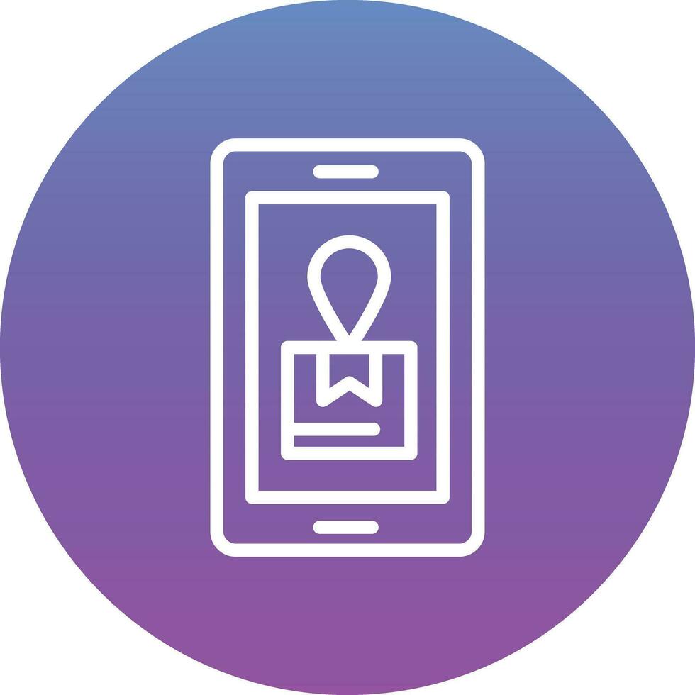 Mobile Shipment Tracking Vector Icon