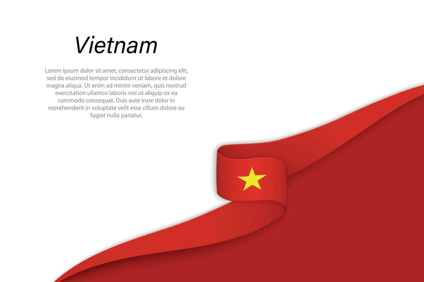 Wave flag of Vietnam with copyspace background vector