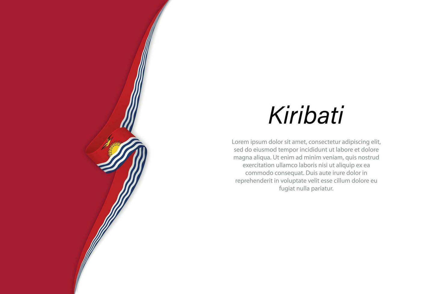 ola bandera de Kiribati con copyspace antecedentes vector