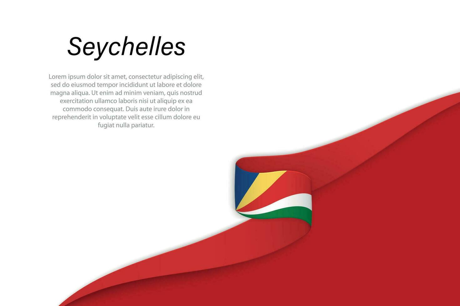 Wave flag of Seychelles with copyspace background vector
