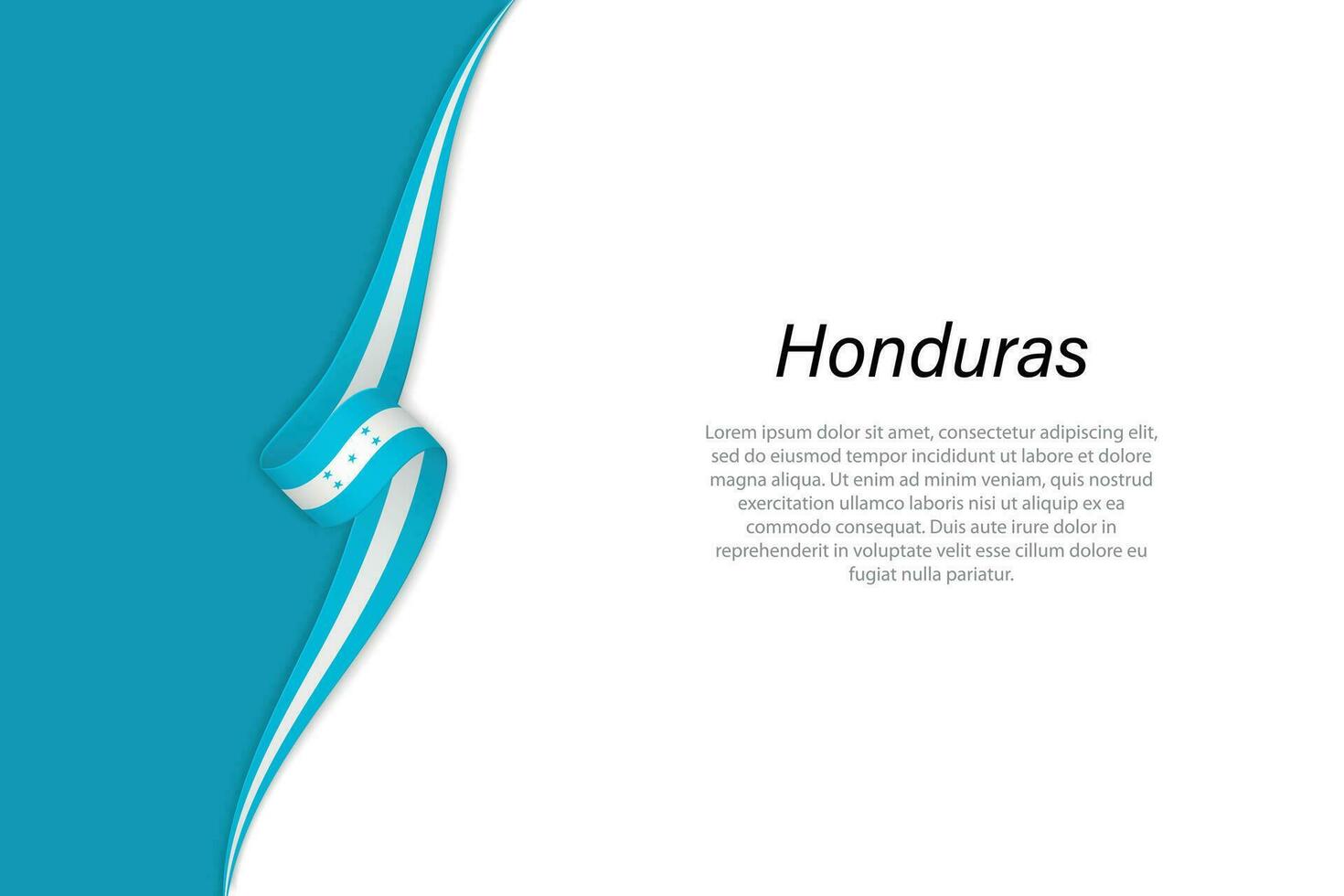 ola bandera de Honduras con copyspace antecedentes. vector