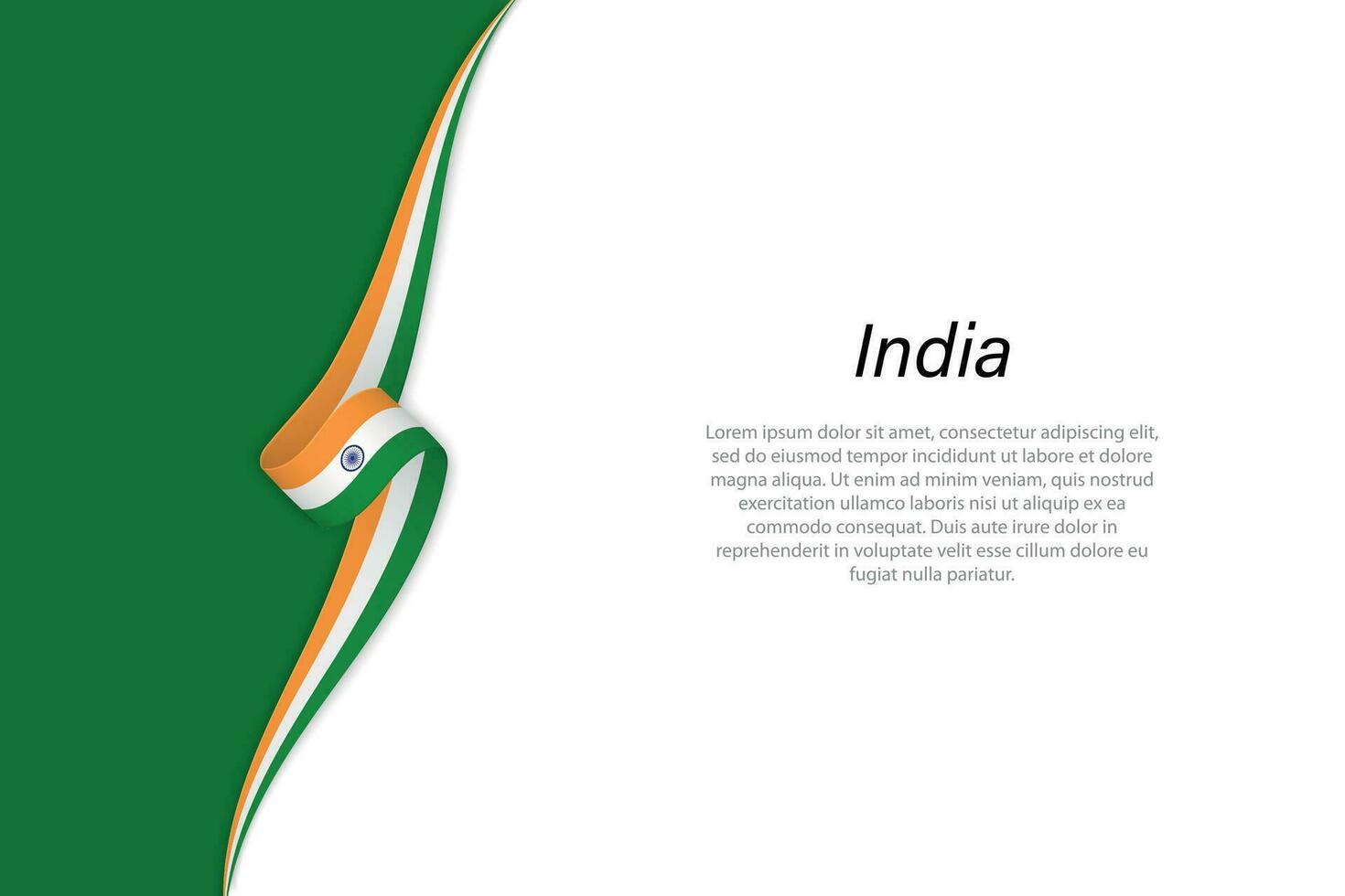 ola bandera de India con copyspace antecedentes vector