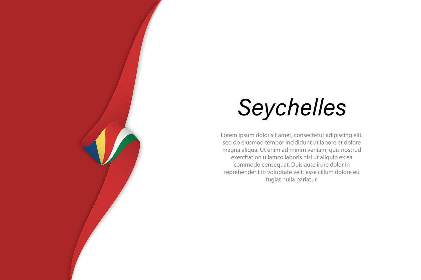 ola bandera de seychelles con copyspace antecedentes vector