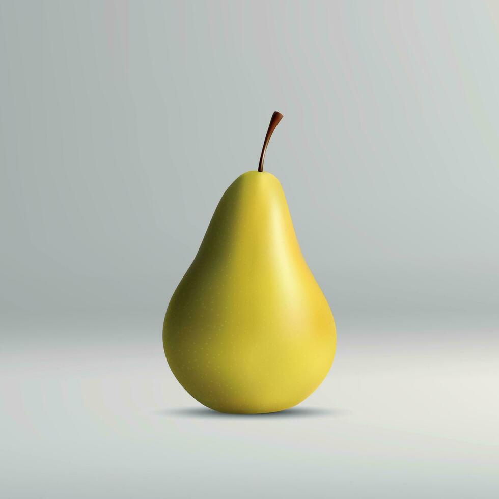 Pear isolated on white background. vector