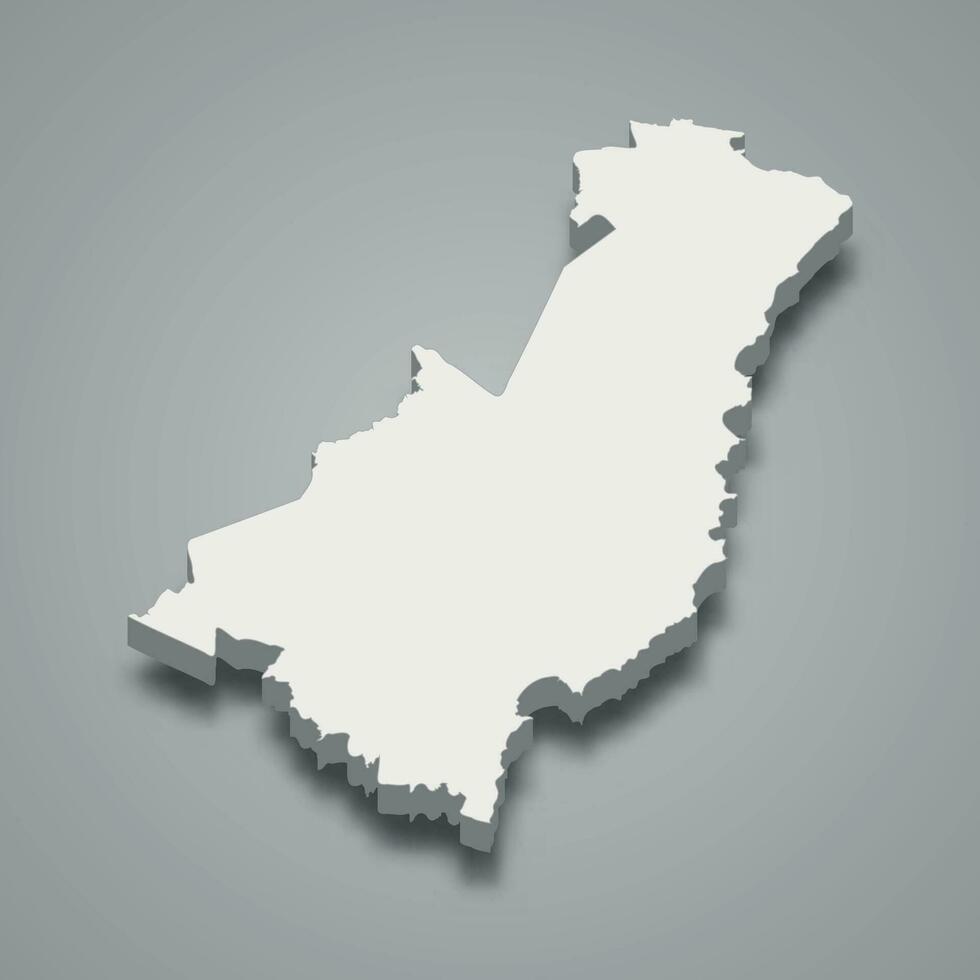 3d isométrica mapa de gisborne es un región de nuevo Zelanda vector