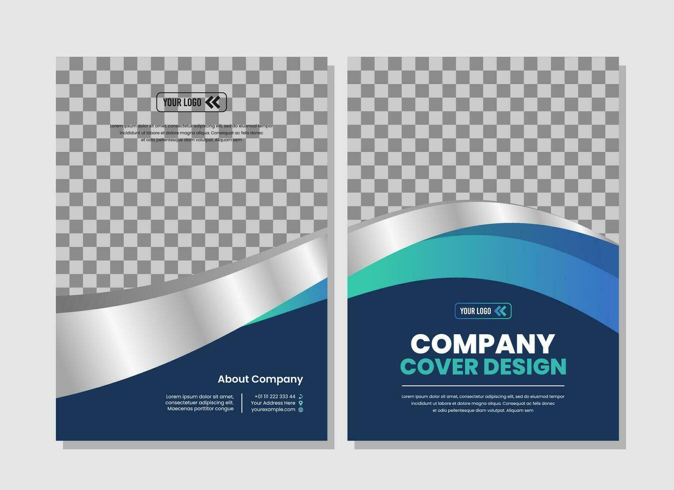 Company cover template design vector