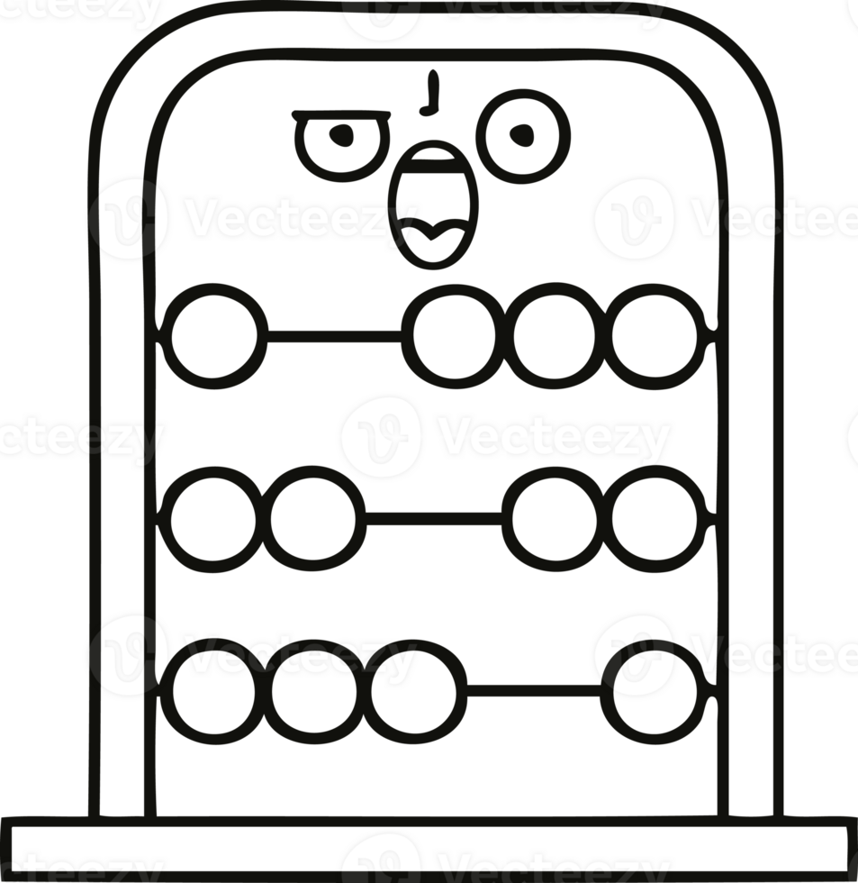 line drawing cartoon abacus png