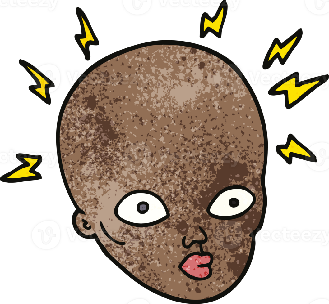 cartoon doodle bald head png