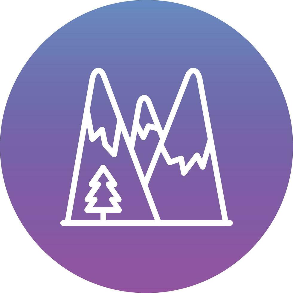 Mountains Landscape Vector Icon