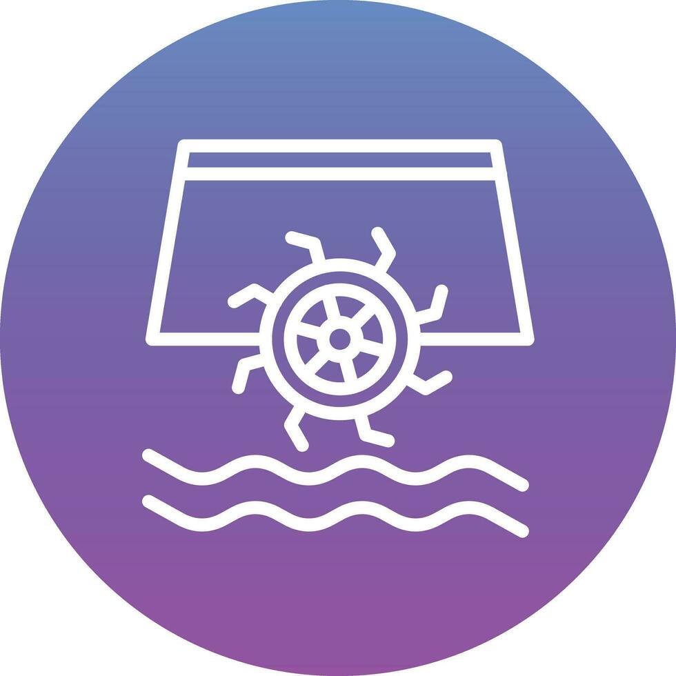 Water Mill Vector Icon