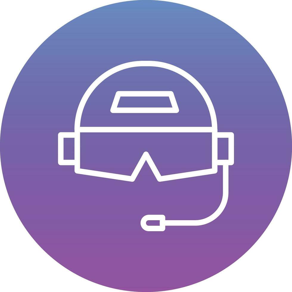 Pilot Helmet Vector Icon