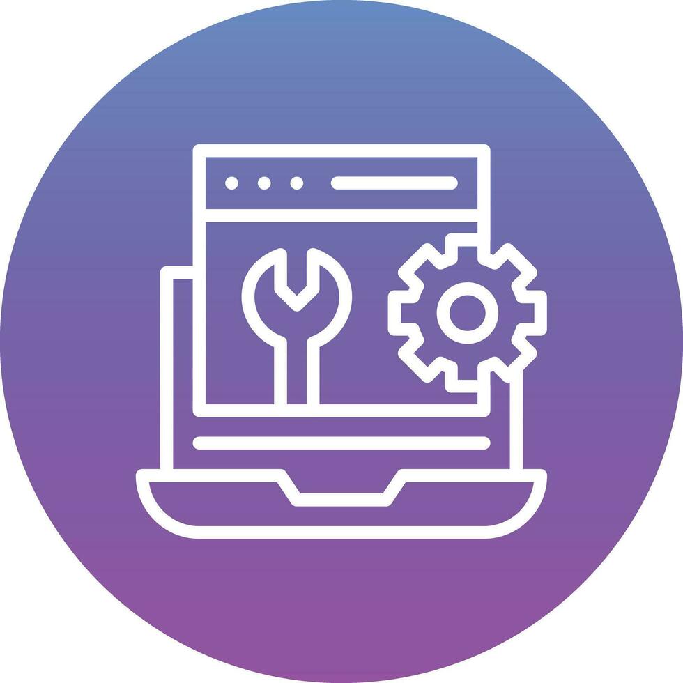 Web Maintenance Vector Icon