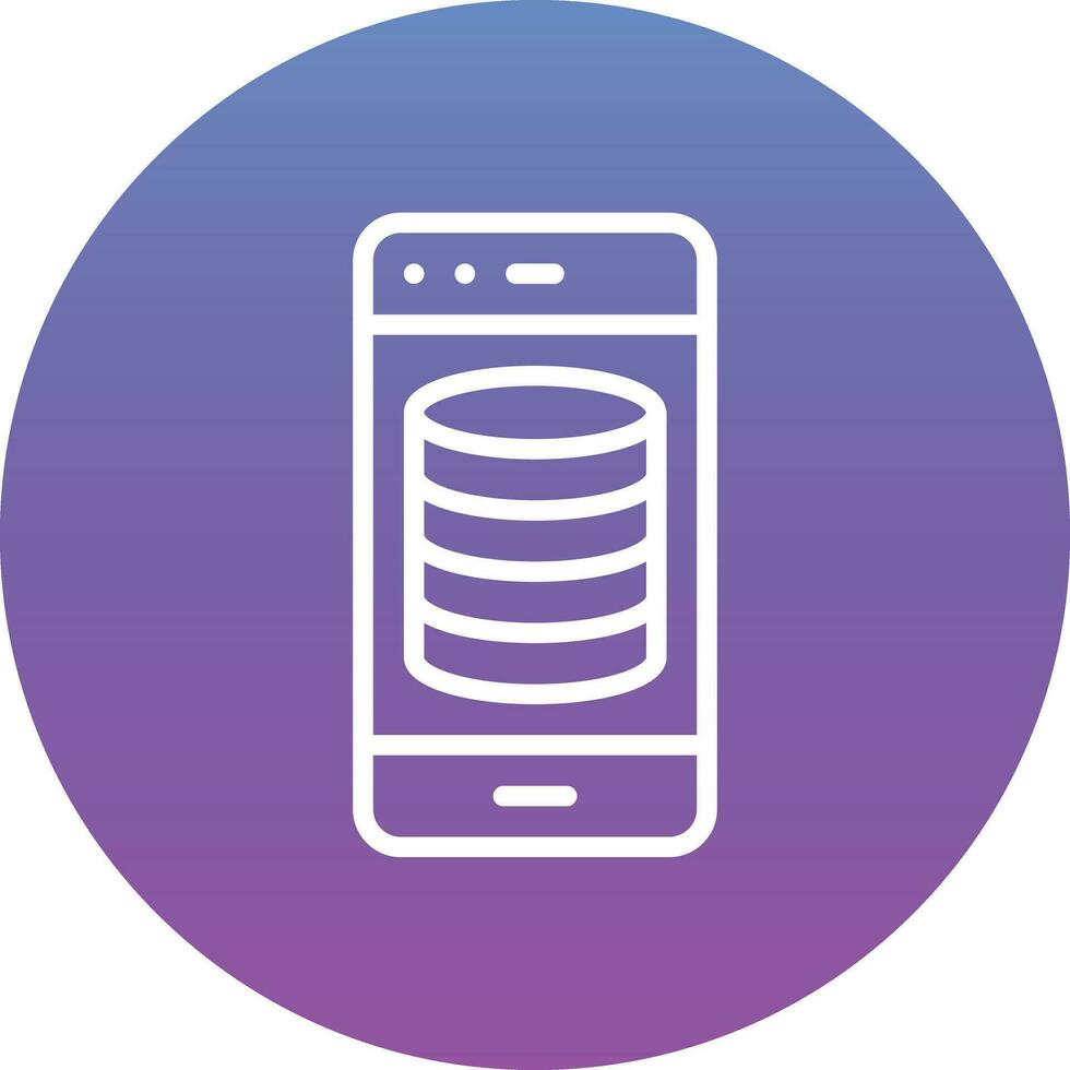 Smartphone Database Vector Icon