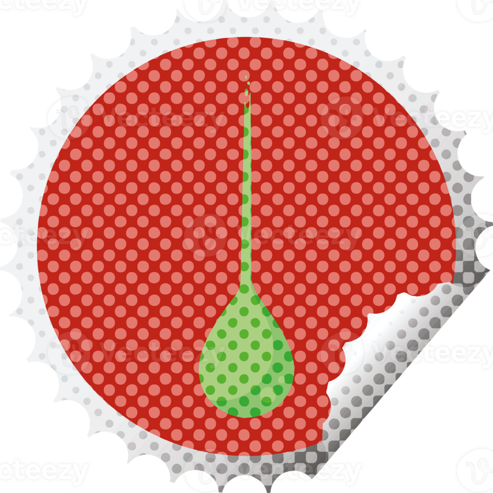 slime drip round sticker stamp png