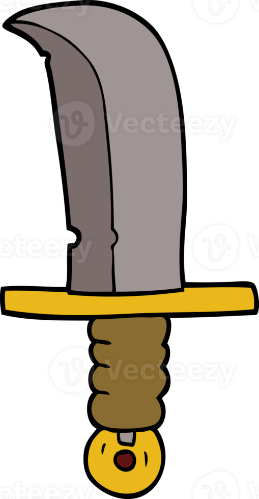 cartoon doodle dagger png