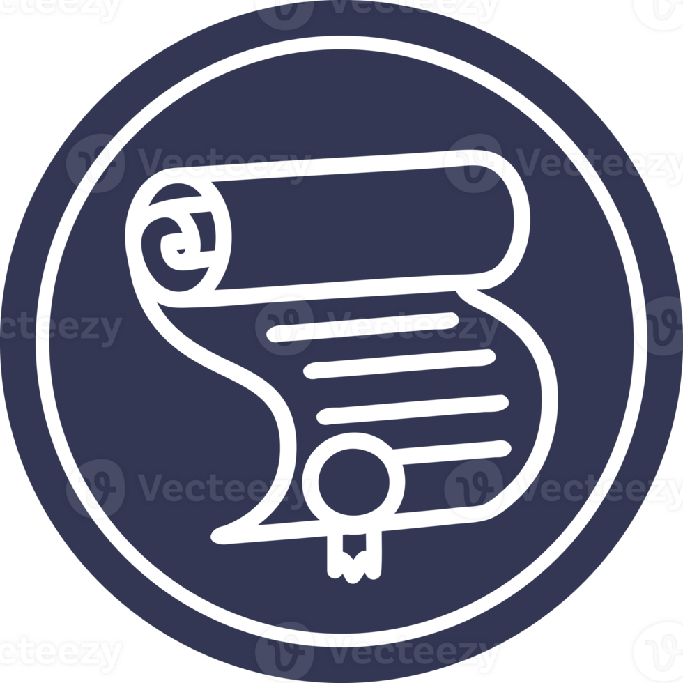 diploma certificate circular icon png
