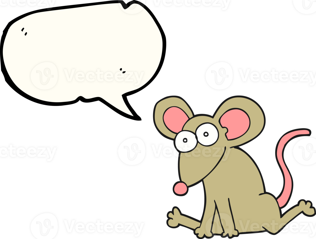 speech bubble cartoon mouse png