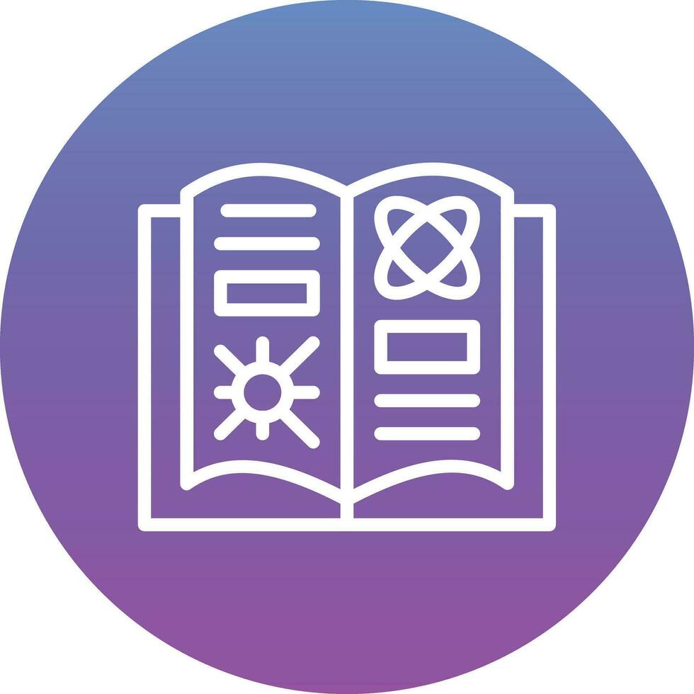 Chemistry Open Book Vector Icon