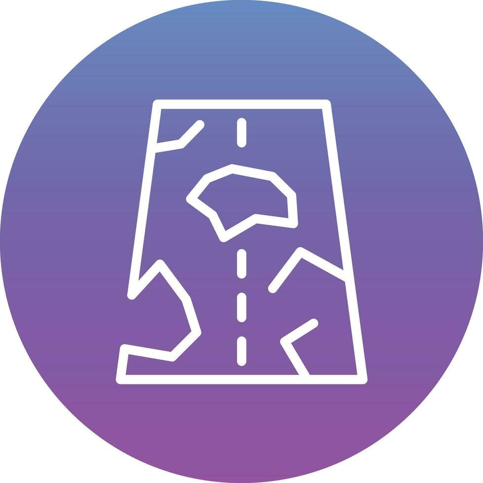 Road Crack Vector Icon