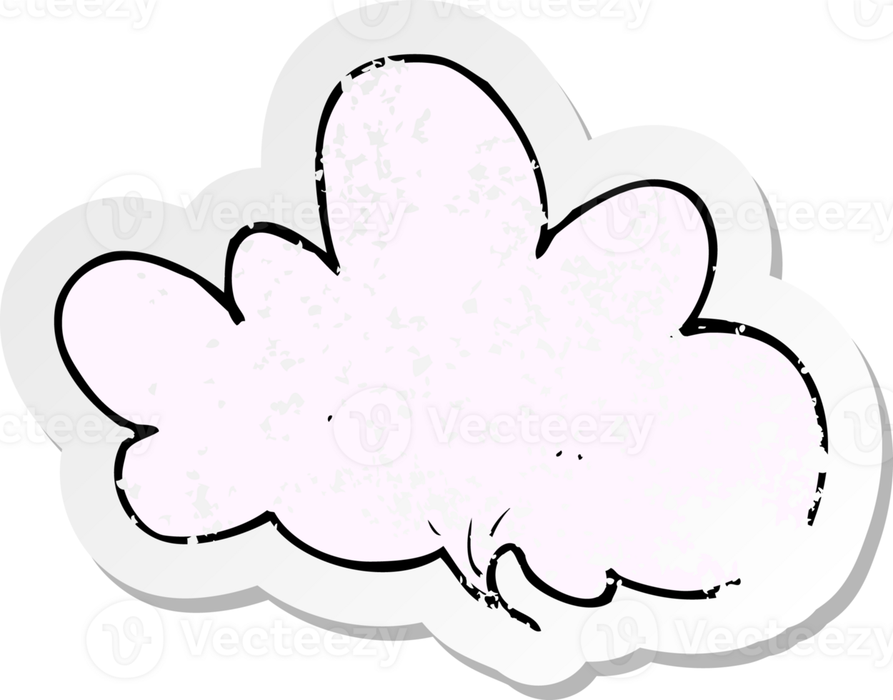 retro distressed sticker of a cartoon speech balloon png