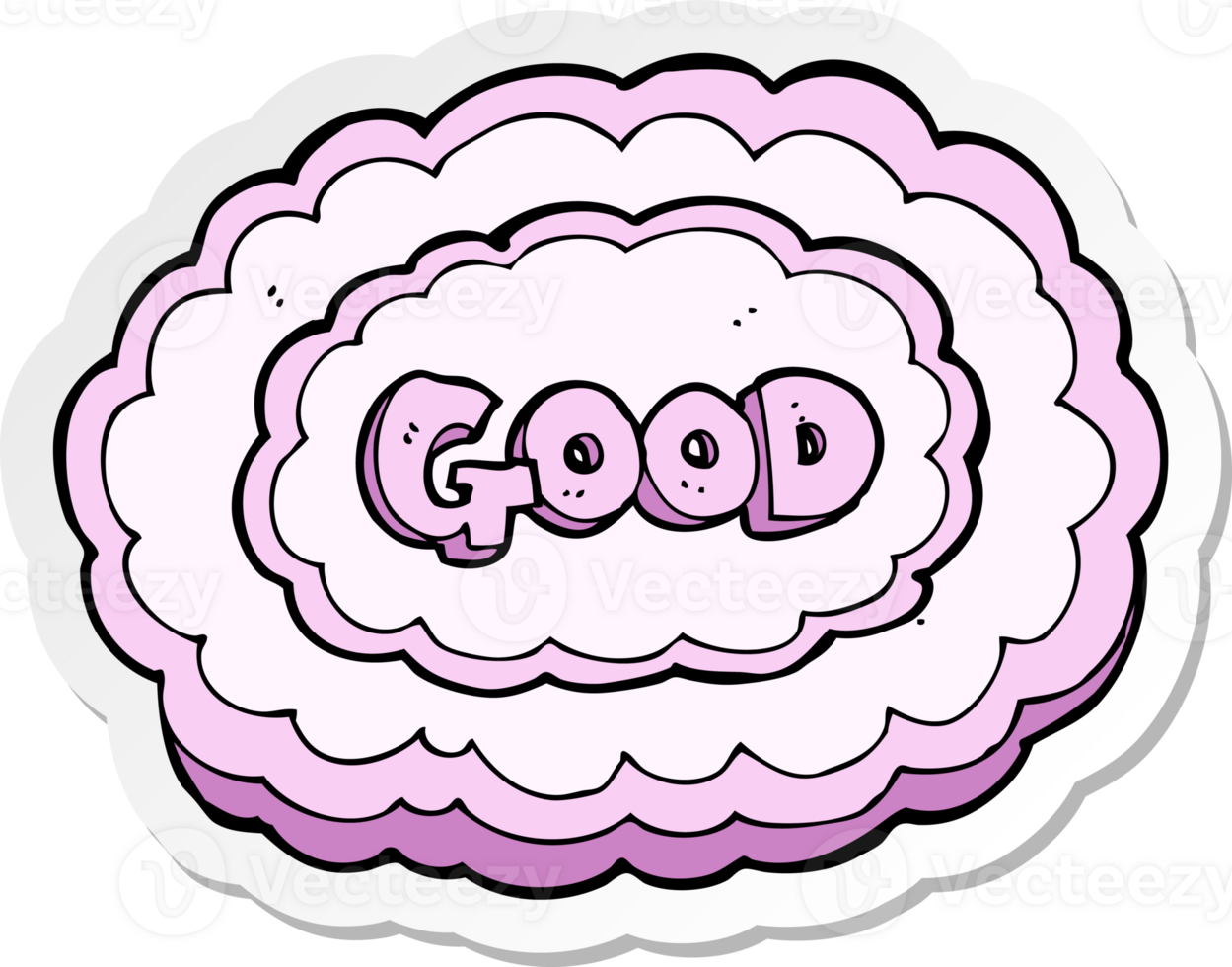 sticker of a good cloud sign png