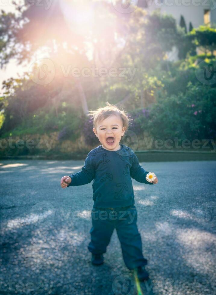 Cute happy little boy photo