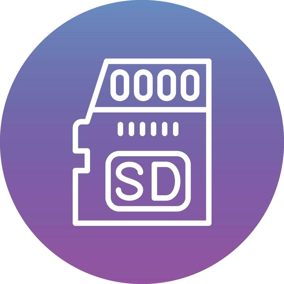 icono de vector de tarjeta sd