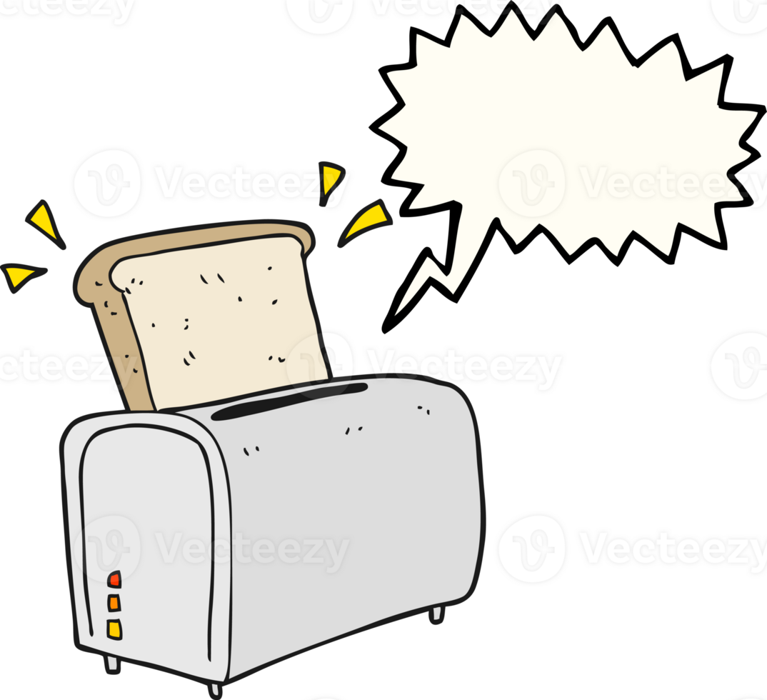speech bubble cartoon toaster 36451346 PNG