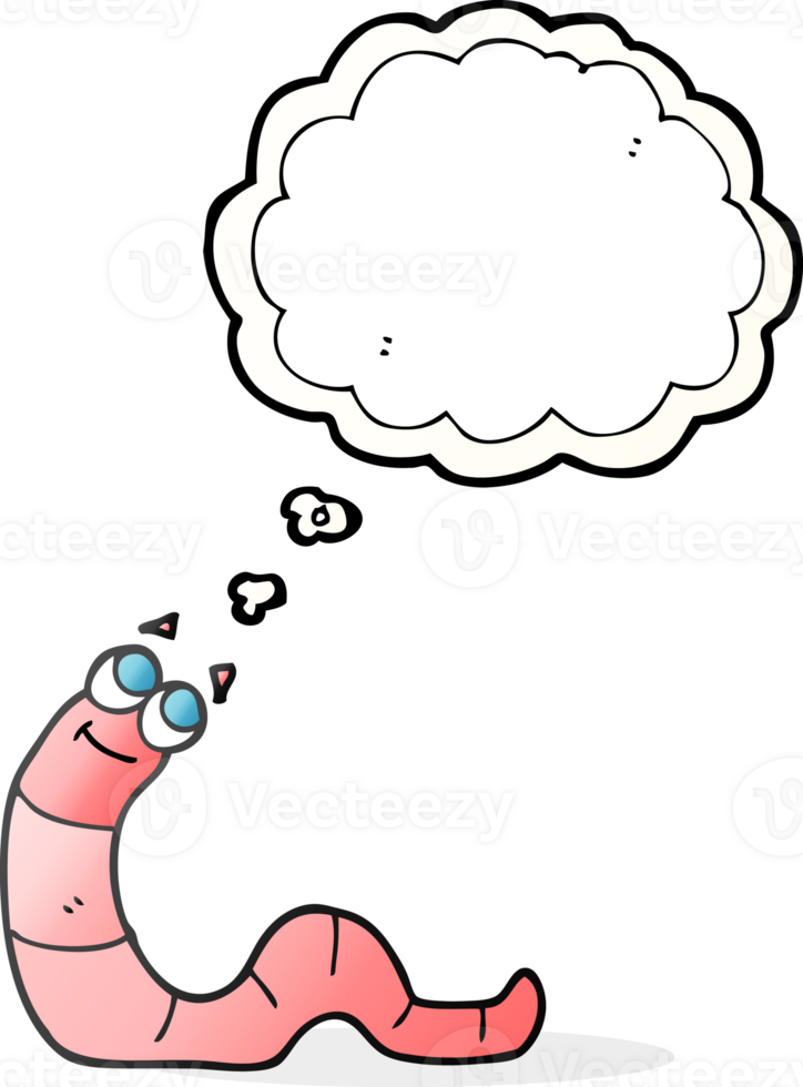 thought bubble cartoon worm png