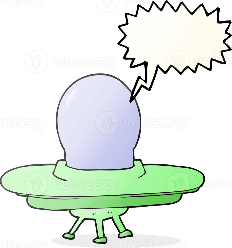 speech bubble cartoon flying saucer png