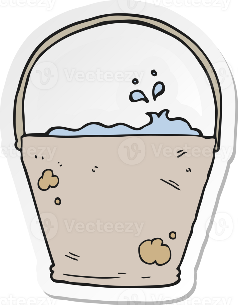 sticker of a cartoon bucket png