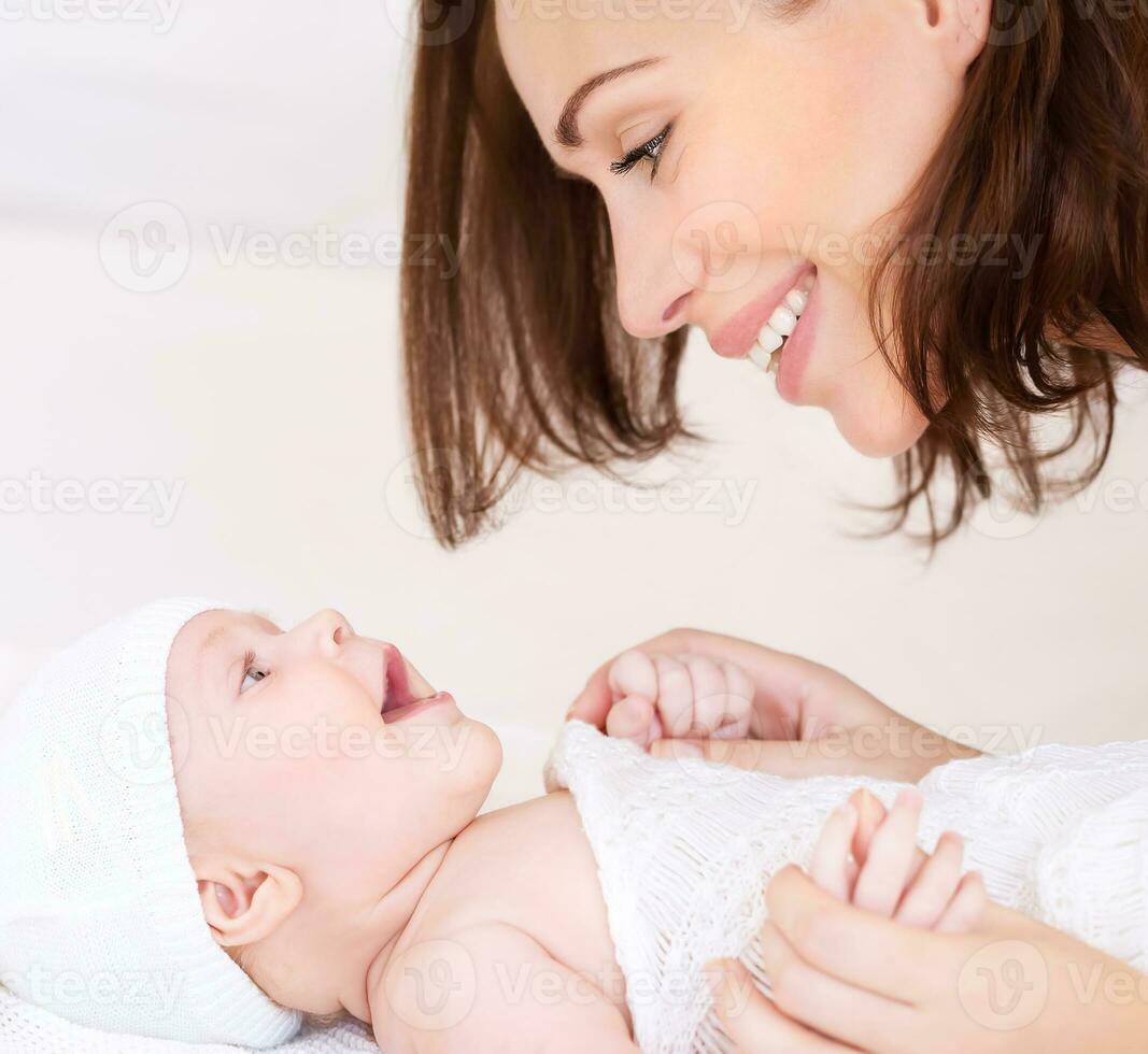 Happy mother with baby photo